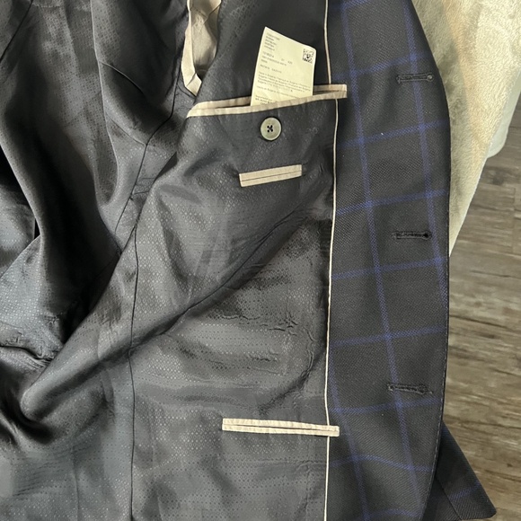 HUGO BOSS Mens Blazer Sport Coat Casual Jacket Size 40R Wool Navy Suit - Picture 7 of 8